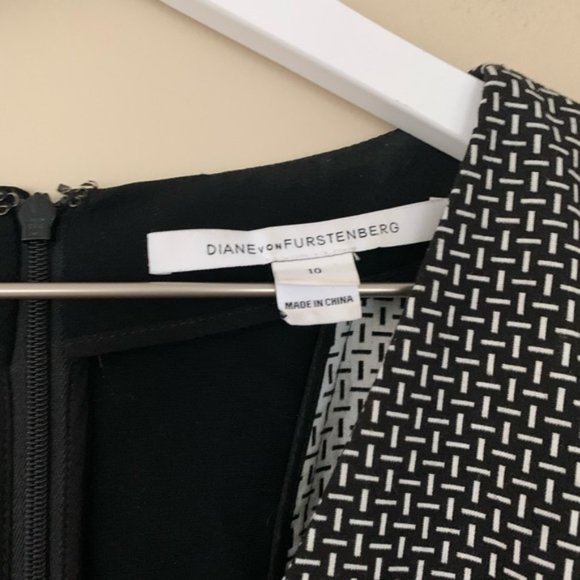 Diane Von Furstenberg Natasha Combo Dress Size 10 - Picture 3 of 8